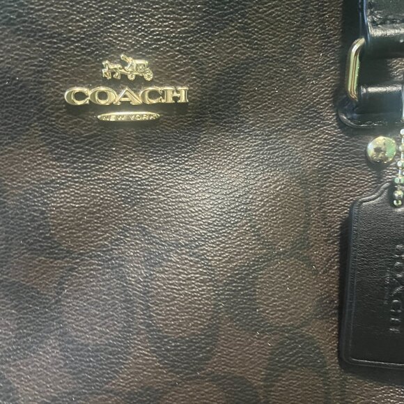 Coach brown signature tote/shoulder bag - Picture 3 of 5